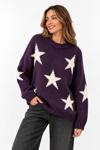 Women chunky knit star - chunky,
