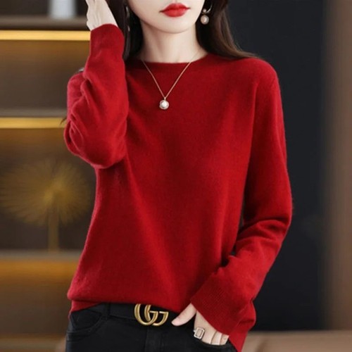 Ladies crew neck blend jumper - ladies,