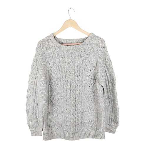 Women grey cable knit - grey,