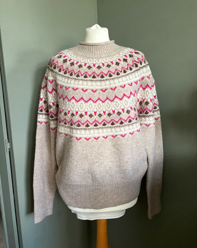 Women beige fair isle - beige,